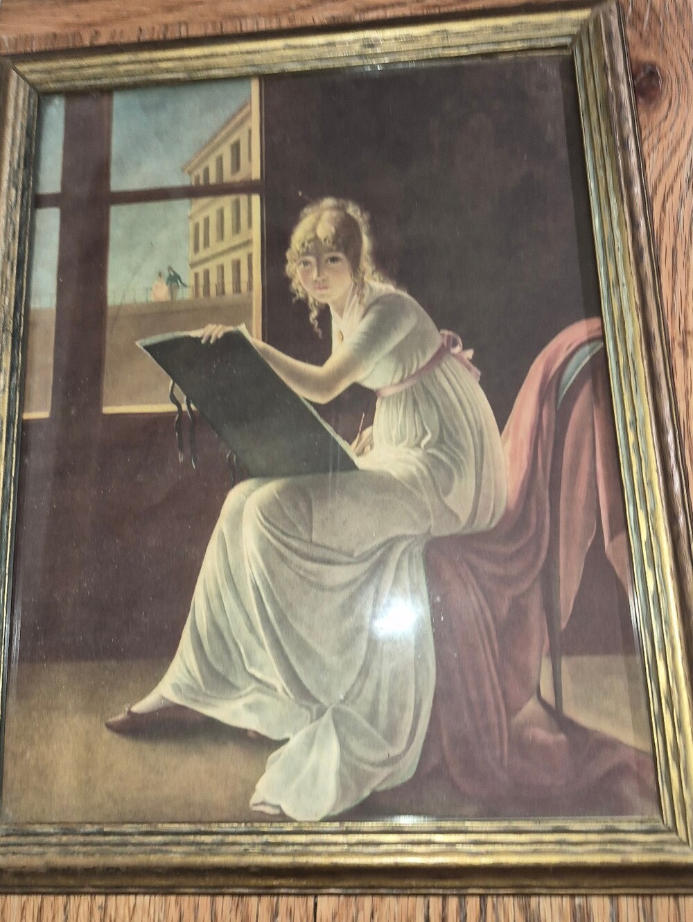Vintage Framed Print Of The Portrait Of Charlotte du Val d'Ognes